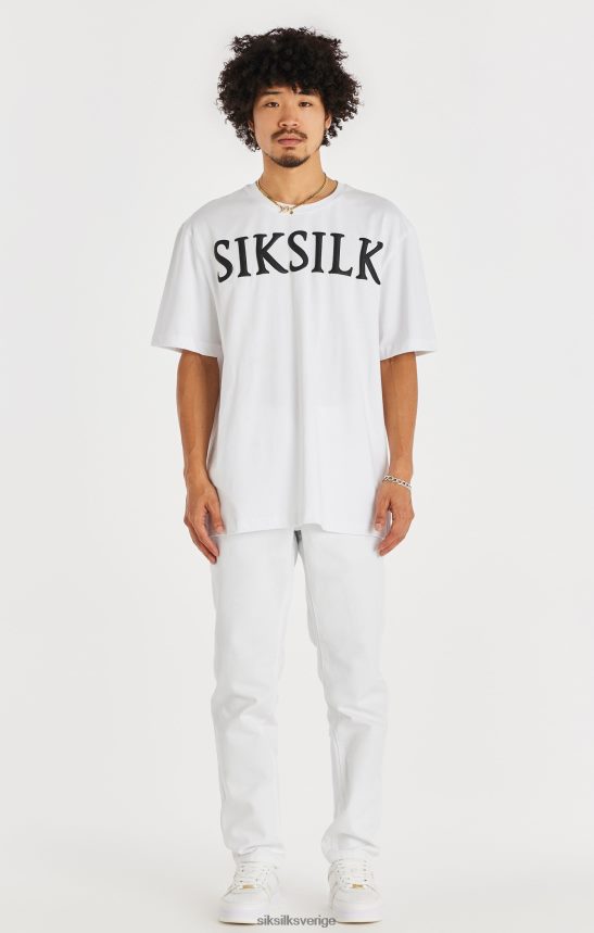 män SikSilk vit rakt skuren denim kläder 02V424547