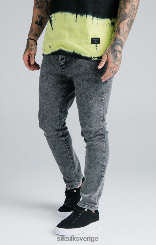 män SikSilk x steve aoki svart jeans med lös passform kläder 02V424561