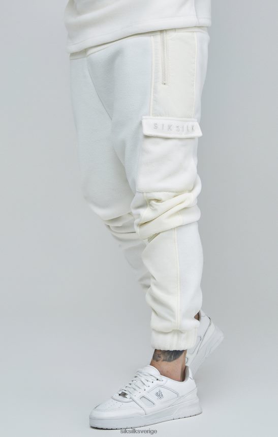 män SikSilk ecru polar fleece avslappnad jogger kläder 02V424531