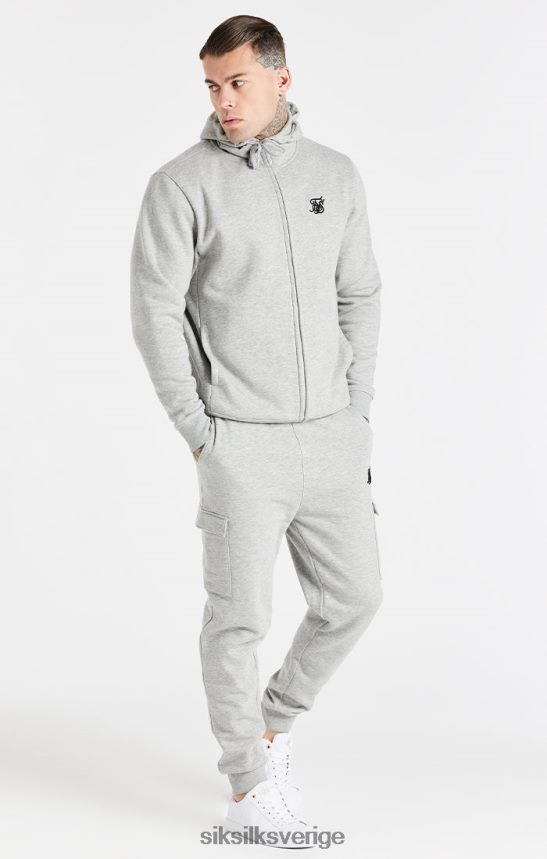 män SikSilk grå essential cargo fleece jogger kläder 02V424538