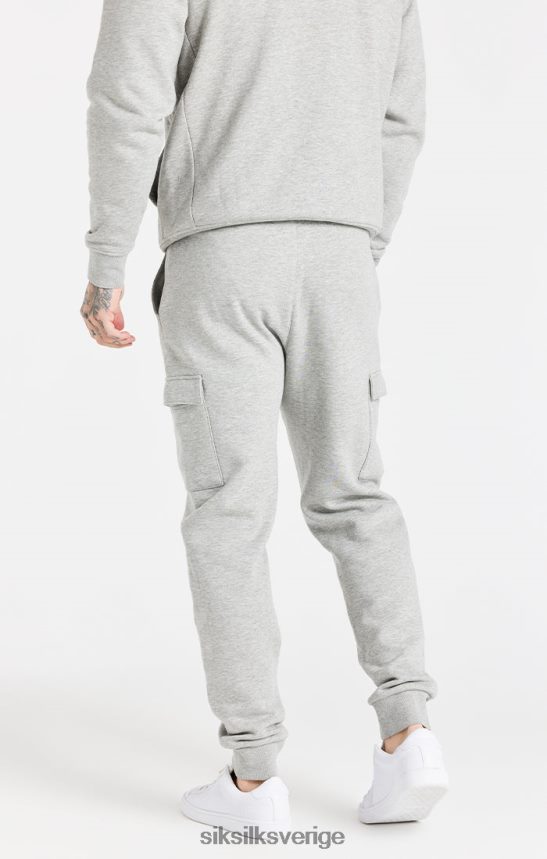 män SikSilk grå essential cargo fleece jogger kläder 02V424538