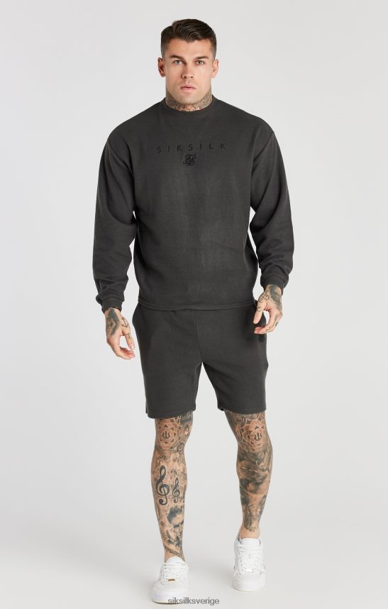 män SikSilk grå revben avslappnad kort kläder 02V424599