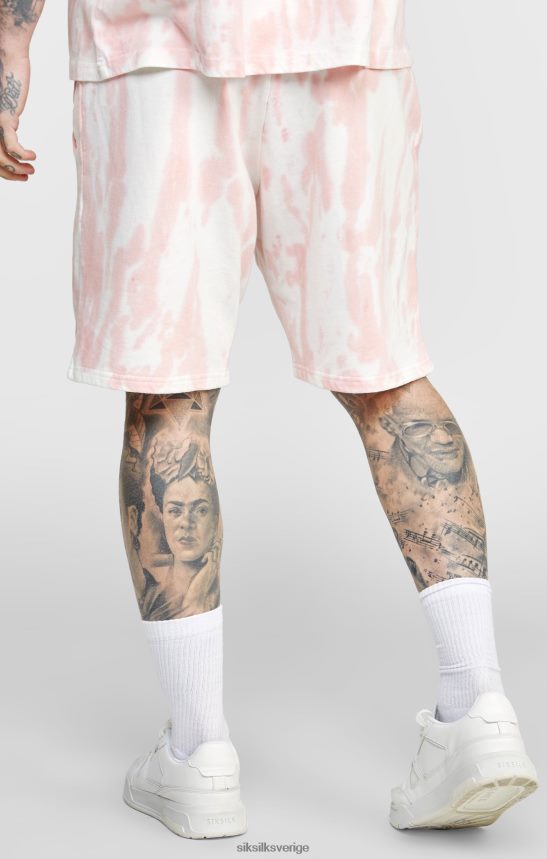 män SikSilk rosa tie dye jogger kort kläder 02V424574