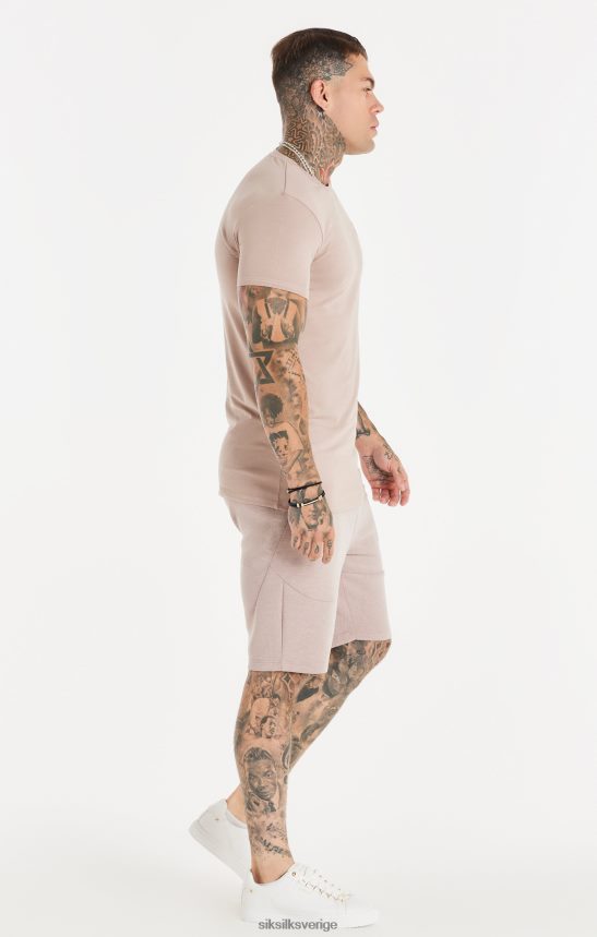 män SikSilk rosa tvättad texturerad kort kläder 02V424572