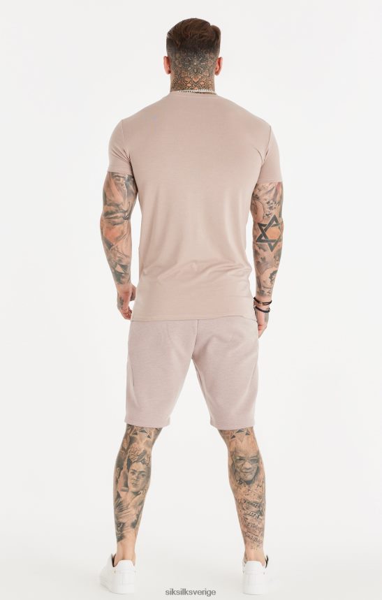 män SikSilk rosa tvättad texturerad kort kläder 02V424572