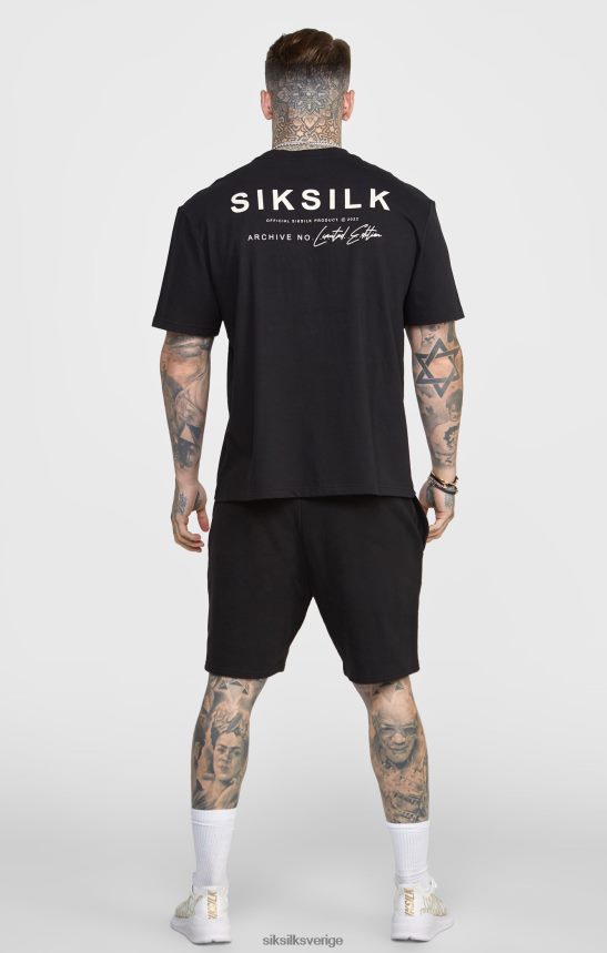 män SikSilk svart joggingkort med randigt midjeband kläder 02V424610