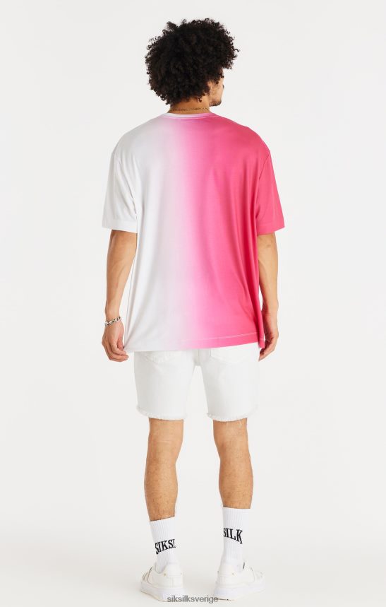 män SikSilk vit råfåll distressed denim kort kläder 02V424600