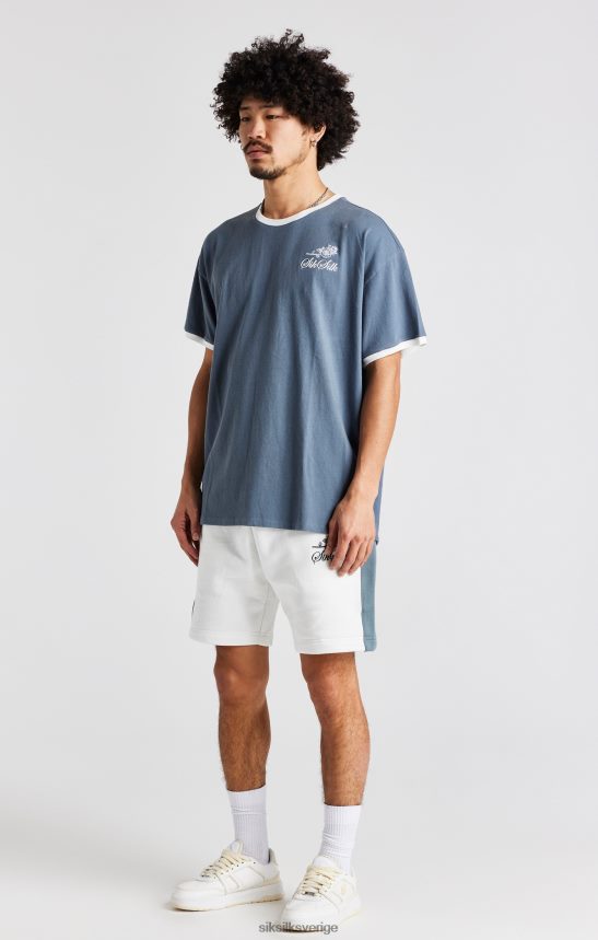 män SikSilk vit ros broderi kort kläder 02V424584