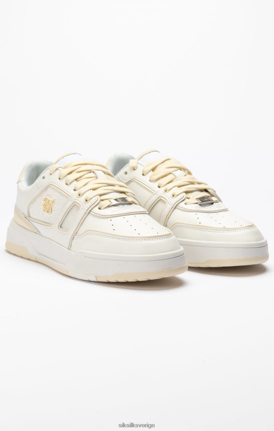 män SikSilk ecru low top court tränare Skodon 02V42413