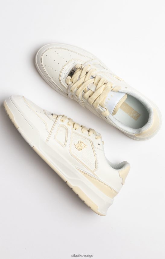 män SikSilk ecru low top court tränare Skodon 02V42413