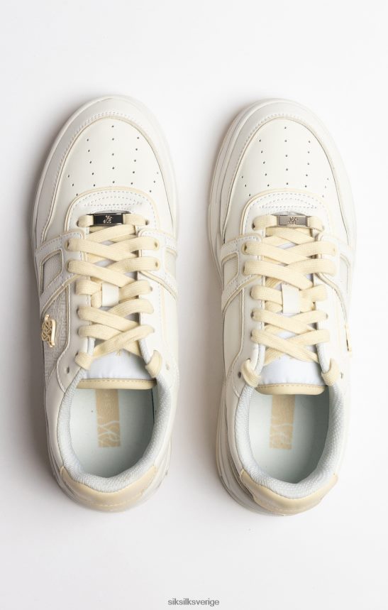 män SikSilk ecru low top court tränare Skodon 02V42413