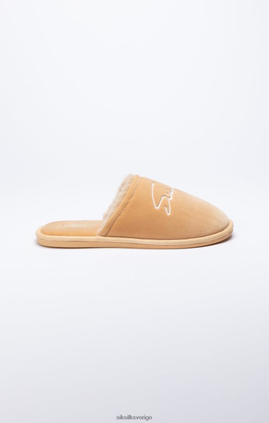 män SikSilk beige toffel med broderad logga Skodon 02V4247