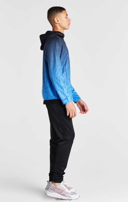 Pojkar SikSilk blå bleka hoodie med dragkedja kläder 02V424293