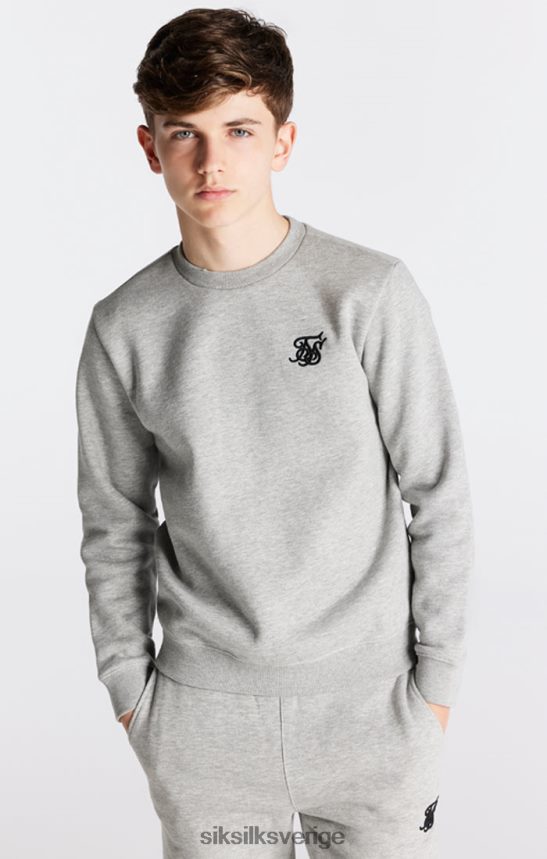 Pojkar SikSilk grey marl essentials sweatshirt kläder 02V424289