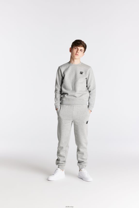 Pojkar SikSilk grey marl essentials sweatshirt kläder 02V424289