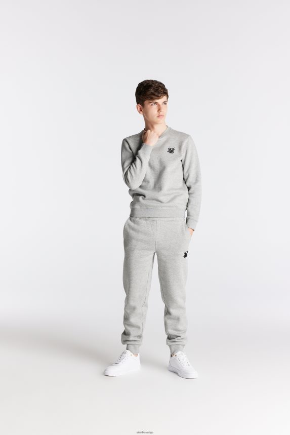 Pojkar SikSilk grey marl essentials sweatshirt kläder 02V424289