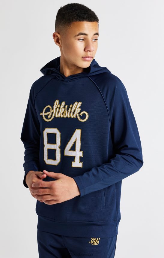 Pojkar SikSilk marinblå retro hoodie kläder 02V424294