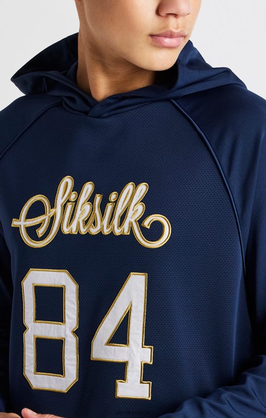 Pojkar SikSilk marinblå retro hoodie kläder 02V424294
