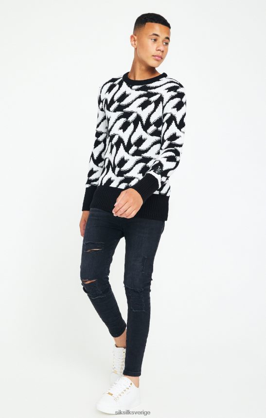 Pojkar SikSilk x messi svart chunky stickad tröja kläder 02V424286