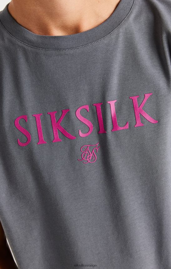 Pojkar SikSilk grå märkes t-shirt kläder 02V424280