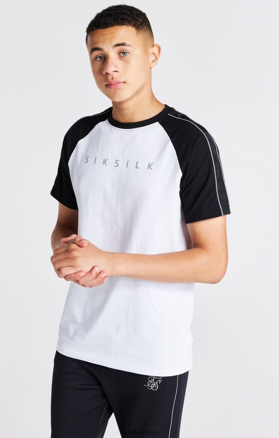 Pojkar SikSilk vit raglan t-shirt kläder 02V424284