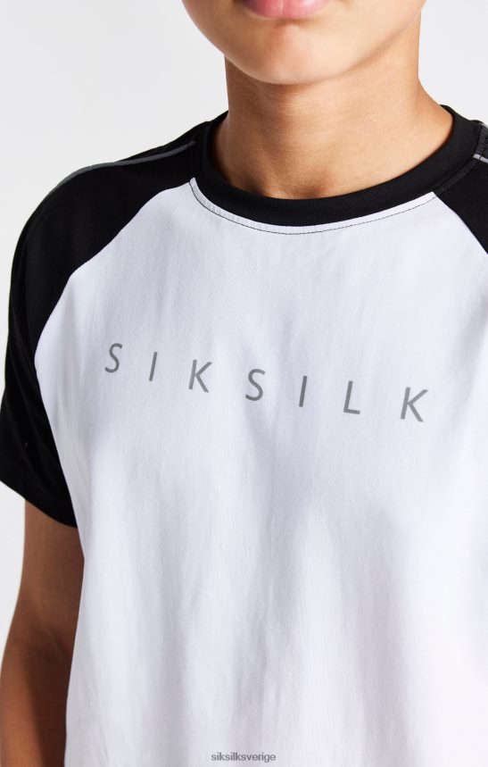 Pojkar SikSilk vit raglan t-shirt kläder 02V424284