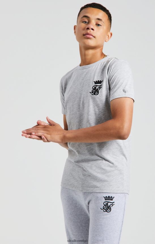 Pojkar SikSilk x messi grey marl gym t-shirt kläder 02V424281