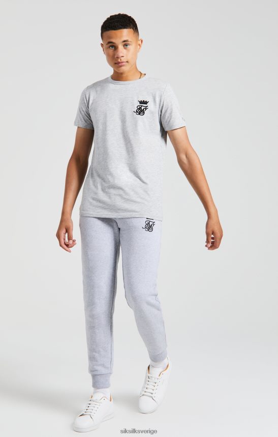 Pojkar SikSilk x messi grey marl gym t-shirt kläder 02V424281
