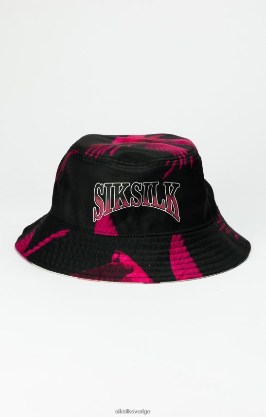 unisex- SikSilk svart vändbar bucket-hatt med tryck tillbehör 02V424232