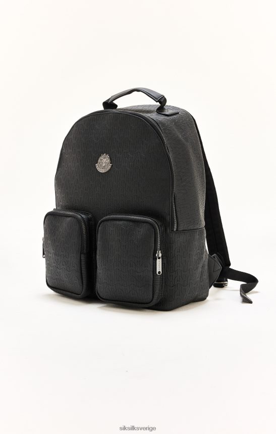 unisex- SikSilk x messi svart pu-märkt ryggsäck väska 02V424618